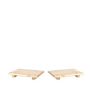 2 tables de chevet en bois