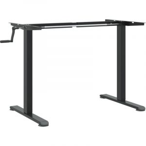 VidaXL Cadre de bureau debout noir (94-135)x60x(70-114) cm acier