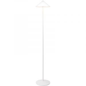 Zafferano, Lampe Pina XXL, Lampe de Sol Rechargeable sans Fil, Contr&ocirc;le Tactile, T&ecirc;te Pivotante, pour l'Int&eacute;rieurs et l'Ext&eacute;rieurs, Dimmer, 2200-3000 K, Hauteur R&eacute;glable 70-150 cm, Couleur Blanc