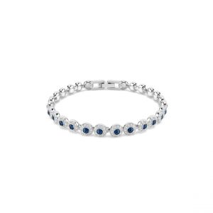 Image de Swarovski Bracelet Tennis Una Angelic, Taille Ronde, Bleu, Métal Rhodié