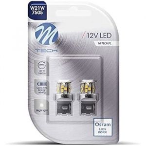 M-tech Ampoules LED blanches 12 V T20/W21W