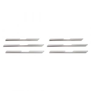 Omac Moulure de calandre avant pour Renault Captur 2020-2024 6Pcs en Acier Silver