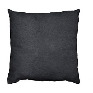 Image de Douceur d'Intérieur 1604397 Coussin Suède Polyester/Fibre Noir 40 x 20 x 40 cm