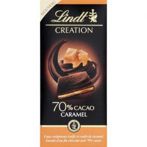 Lindt Chocolat noir 70% de cacao au caramel