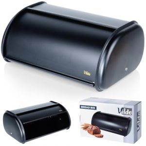 VILDE Moderne Boîte à Pain Spacieuse 43 x 27,5 x 18,5 cm - Acier inoxydable - design élégant - fermeture pratique