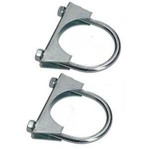 Colliers de serrage pour tuyau déchappement - KOTARBAU - Lot de 2 - 58 mm - Acier galvanisé - Argent