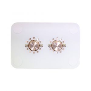 Platine sortie de cloison double à sertir PER Ø16 pour lavabo – Platine encastrable + habillage + kit de fixation mural