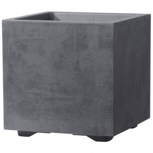 Image de Deroma Cube à réserve d'eau plastique Millennium anthracite 25 x 25 x h.25 cm