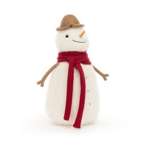 Peluche Bonhomme de neige rouge 30cm Jellycat