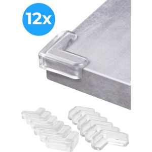Nuvance - Prot&egrave;ge-coins b&eacute;b&eacute; - 12 pi&egrave;ces - Prot&egrave;ge-coins avec pare-chocs solide - Prot&egrave;ge-coins pour table - Prot&egrave;ge-coins de table pour enfants - Protection des coins - Transparent