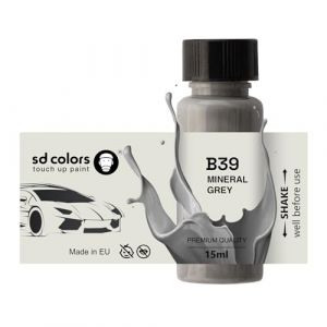 SD COLORS Peinture de retouche gris minéral B39-15 ML - Pour réparer les rayures et les éclats - Code couleur B39 - Gris minéral (juste la peinture)