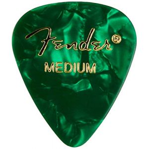 Fender Médiators Green Moto 351 Shape Medium - pack de 12 médiators guitare