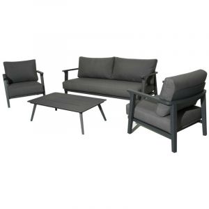Proloisirs Salon de détente Lava alu avec coussins sunbrella - graphite (set complet)