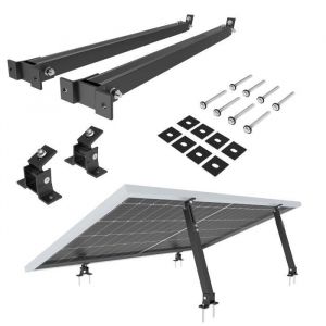 NuaSol Lot de 2 supports de centrales électriques de balcon Support de panneau solaire réglable pour installations photovoltaïques Angle