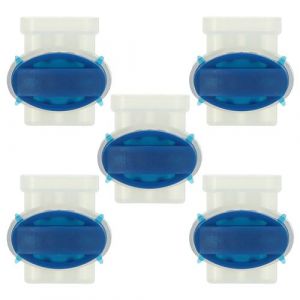 Image de Vhbw 5x connecteurs pour c&acirc;ble p&eacute;riph&eacute;rique compatible avec Husqvarna Automower robots de pelouse - Serre-c&acirc;bles, &eacute;tanches, transparent / bleu