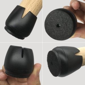 Protecteurs de pieds de chaises Protecteur de sol &Oslash;12-16 mm - Capuchons de pieds de chaises Capuchons de meubles 24 pi&egrave;ces - Capuchons de chaises ronds Protecteurs de sol Chaises - Noir