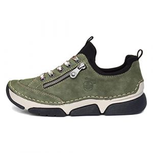 Rieker 45973, Basket Femme, Vert, 41 EU