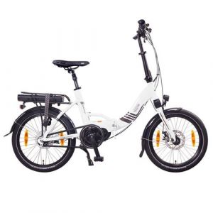 Vélo électrique pliant NCM Bikes Paris Max N8R Blanc - 20", 250W, Batterie amovible 36V 14Ah