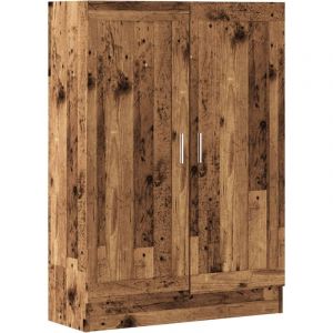 VidaXL Bibliothèque vieux bois 82,5x30,5x115 cm bois d'ingénierie, bibliothèque, armoire de rangement, support de rangement, étagère, étagère à livres