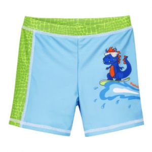 Playshoes Bain de protection contre les UV shorts Dino bleu-vert - Taille 122/128