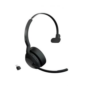 Jabra Evolve2 55 Micro-casque sans fil mono avec technologie Air Comfort, micros à réduction de bruit et ANC. Fonctionne avec les plateformes UC telles que Zoom et Google Meet - Noir