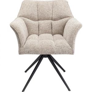 Kare Design Chaise avec accoudoirs pivotante Thinktank crème