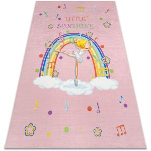 Rugsx Tapis Tapis lavable BAMBINO 41870 Ballerine, arc-en-ciel 160x220 cm