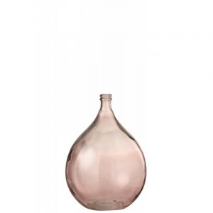 Jolipa Vase dame jeanne en verre Saumon 40x40x56 cm - Saumon