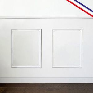 99déco - Kit de 2 moulures murales en Pin des Landes - Antoinette d - 100% pefc - Prêt à coller et peindre