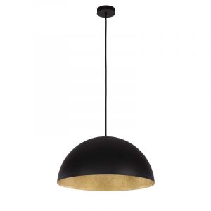 Image de Lampe Suspension Design "Tuba" 35cm Noir & Or Prix