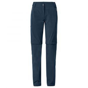 Vaude Farley Stretch ZO II Pantalon T-Zip Femme, bleu EU 46 (Short) Pantalons trekking & randonnée