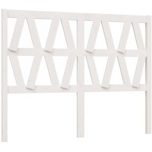 VidaXL Tête de lit Blanc 126x4x100 cm Bois massif de pin 818611