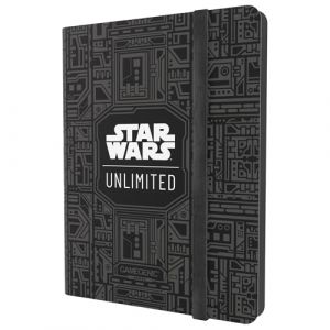 Star Wars Album décontracté 18 pochettes – Peut contenir 360 cartes à double pochette, poches latérales et sangle élastique, accessoire sous licence officielle, motif illimité Gamegenic