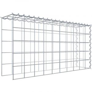 Gabion sur toile type 4 100 cm x 50 cm x 20 cm (L x H x P), maille 10 cm x 10 cm, spirale