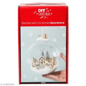 Creotime Kit boule de Noël décorative - 13,5 cm - 1 pce