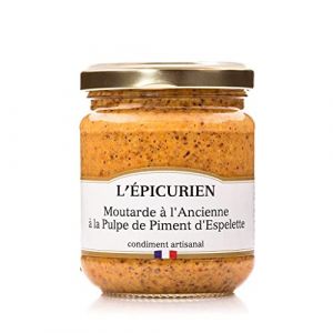 L'Epicurien Moutarde à l'Ancienne à la Pulpe de Piment d'Espelette