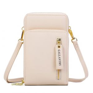 Gallantry - Sac Pochette Multifonction Bandoulière Femme Smartphone 6.7 Pouces Iphone 13 14 Pro Max - Beige