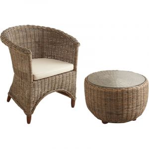 Aubry Gaspard Petit salon en poelet gris Ara