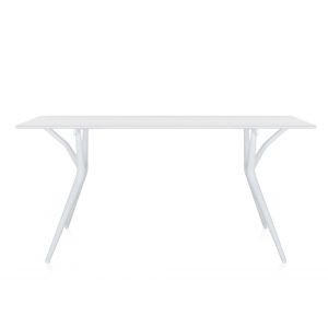 Kartell Table pliante Spoon / Bureau - 160 x 80 cm blanc en mati&egrave;re plastique