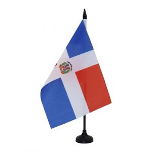 AZ FLAG Drapeau de Table République Dominicaine 21x14cm - Petit Drapeaux DE Bureau dominicain 14 x 21 cm