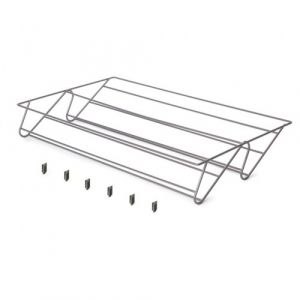 Emuca Range-chaussures en acier pour armoire et dressing Quartz - titane - module 800 mm
