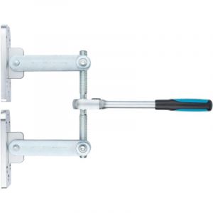 Hazet 11421426 1774-2 Appareil de traction pour poutres et plaques - Convient pour tendre et tirer des bois - Avec 2 plaques en aluminium - Distance de serrage : 115 mm