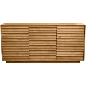 Miliboo Buffet en bois manguier massif 3 portes L160 cm matcha