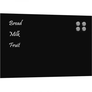 VidaXL Tableau noir magnétique mural Noir 80x50 cm Verre trempé