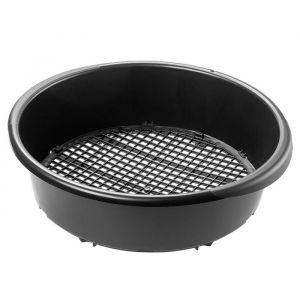 Tamis de jardin réglable en plastique, rond, pour sable, compost, terre et pierres, avec réglage manuel du tamis (rond) - Kadax