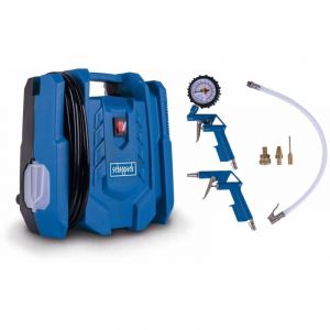 Scheppach Airforce 7 Mobile Air Compressor 230 V 1100 W Pressure 8 Bar 180 lmin Oil-free and Mobile 8 m Working Radius