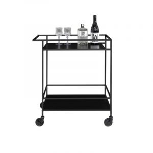 Chic-desserte &agrave; roulettes noir