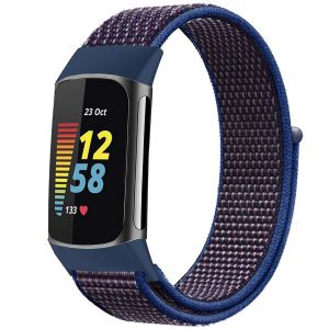 IMoshion Bracelet en nylon Fitbit Charge 5 / Charge 6 - Taille L - Bleu