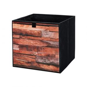 Domino Bo&icirc;te en carton Bo&icirc;te textile 31x31x31 planche r&eacute;tro - retro board 31x31x31