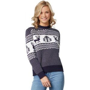 Dressforfun Pull de No&euml;l Winter Wonderland bleu et blanc pour femme S - costume costume halloween d&eacute;guisement carnaval d&eacute;guisement carnaval d&eacute;guisement carnaval d&eacute;guisement carnaval - 303350